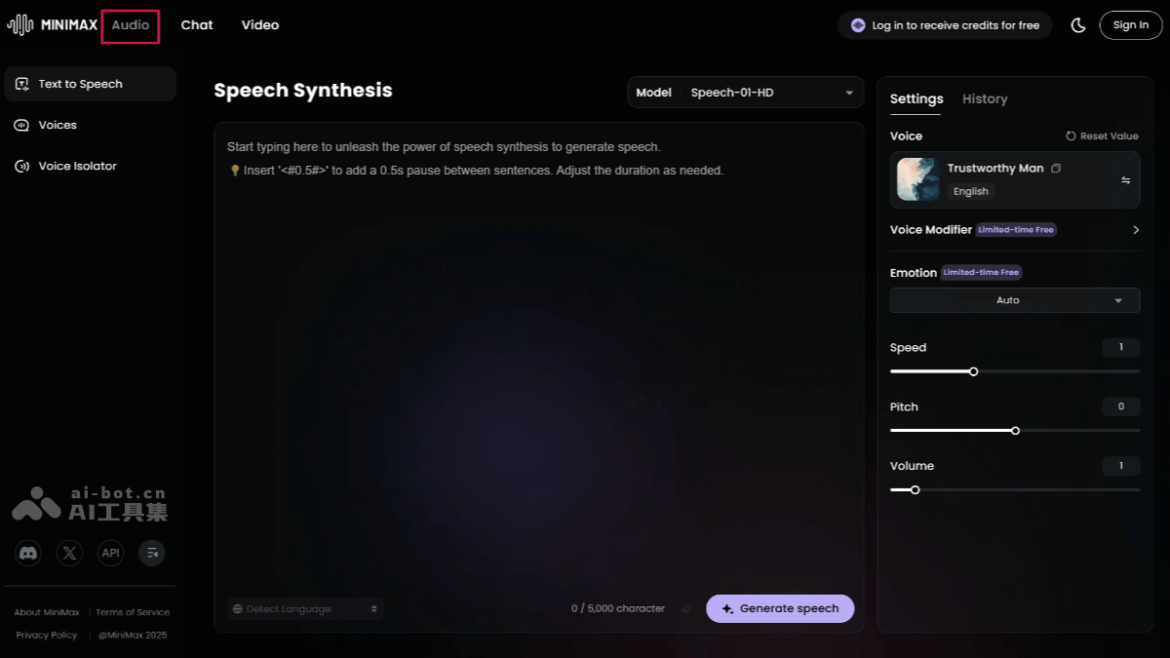 MiniMax Audio – AI voice synthesis tool launched by MiniMax | AI Toolset